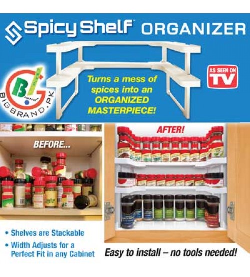 Spice Shelf Rack and Stackable Organizer
